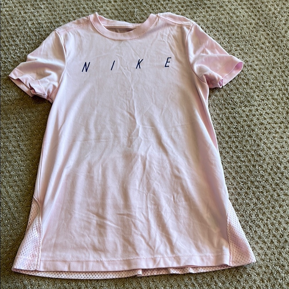 Nike Light Pink Tee with Mesh Accents